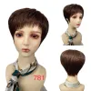 African straight-haired women wear fashionable domestic realistic wigs with short hairstyles and model heads Item Picture